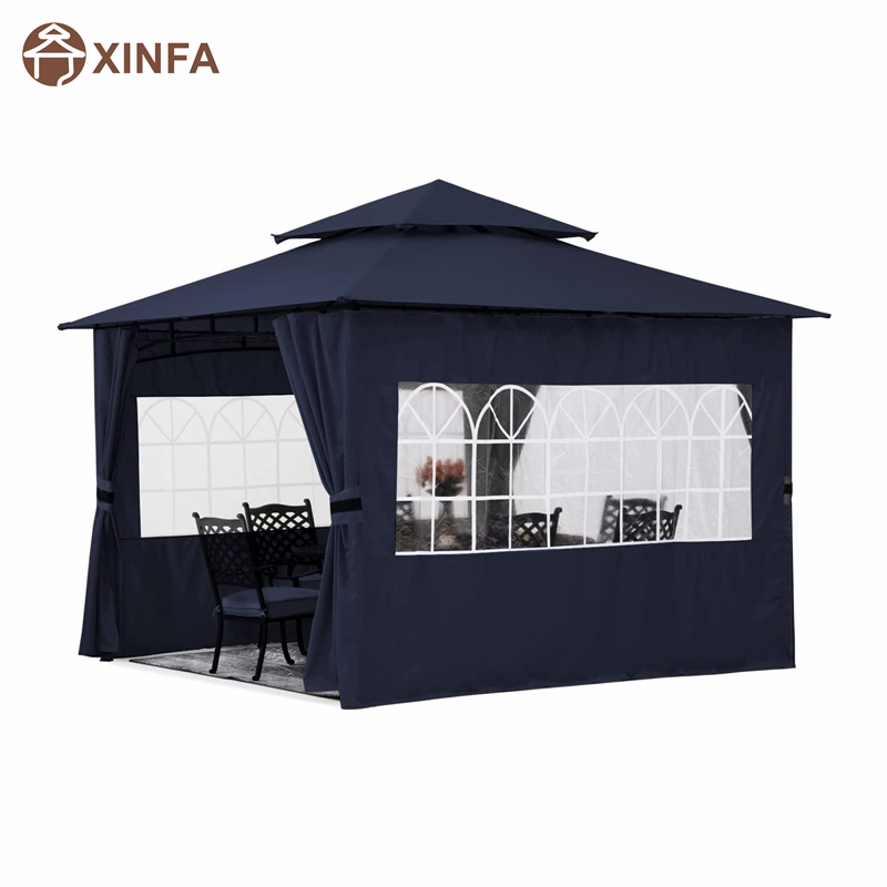 10\'x10 \'utomhus gazebo för uteplats med kyrkans sidoväggar, blå